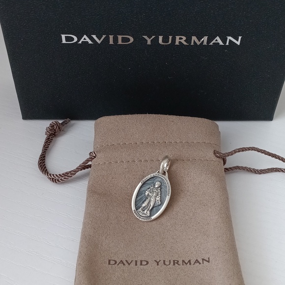 David Yurman Saint Francis Sterling Silver Pendant Amulet for Men